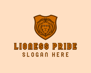 Lion Head Shield logo design