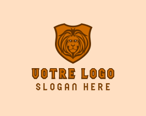 Heraldry - Lion Head Shield logo design