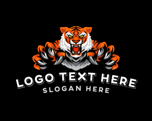 Cat - Tiger Claw Gaming logo design