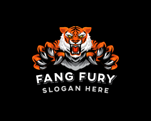 Fangs - Tiger Claw Gaming logo design