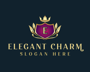 Elegant Ornamental Crest logo design