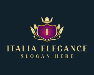 Elegant Ornamental Crest logo design