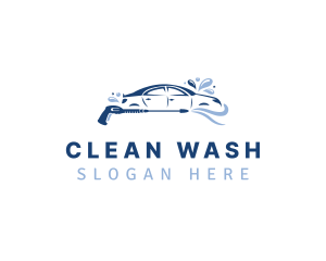 Pressure Washing Car Cleaning logo design