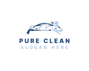 Pressure Washing Car Cleaning logo design