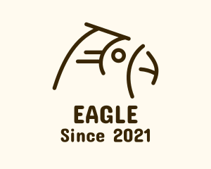 Brown - Brown Minimalist Parrot logo design