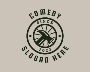 Sledge Hammer - Repairman Hammer Tool logo design