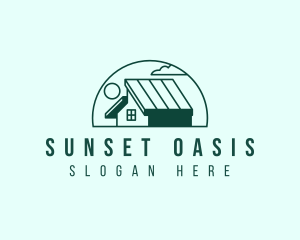 Sunset Roof Repair logo design