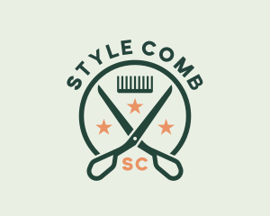 Hairstyling Grooming Barber logo design