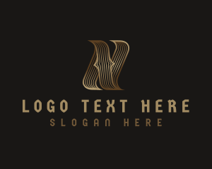 Retro - Elegant Decorative Letter N logo design
