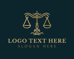 Elegant Justice Scale logo design