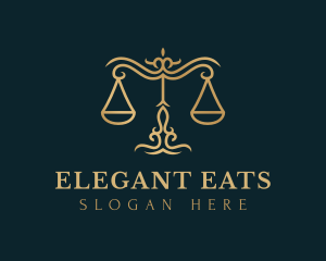 Elegant Justice Scale logo design