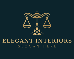 Elegant Justice Scale logo design