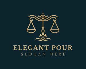 Elegant Justice Scale logo design