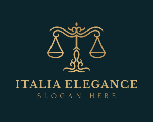 Elegant Justice Scale logo design