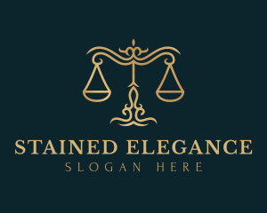 Elegant Justice Scale logo design