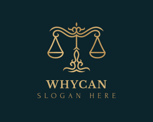 Law Firm - Elegant Justice Scale logo design