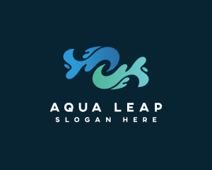 Aqua Cooling Water Splash logo design