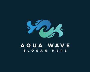 Aqua Cooling Water Splash logo design