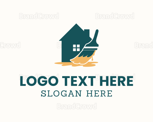 Modern House Painting Logo