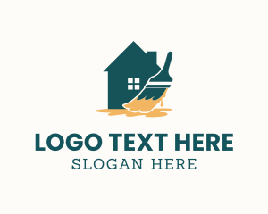 House Maintenance - Modern House Painting logo design
