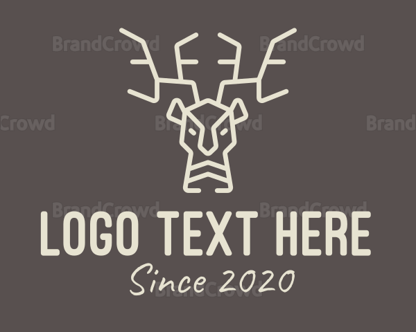 Beige Wild Reindeer Logo