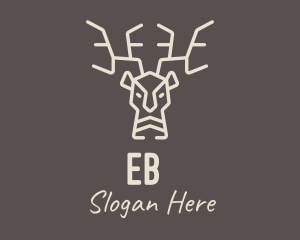 Beige Wild Reindeer Logo