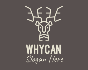 Beige Wild Reindeer Logo