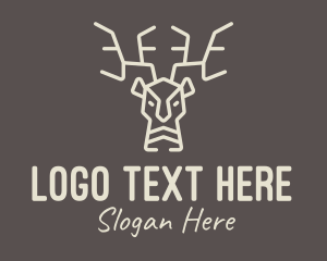 Beige Wild Reindeer Logo