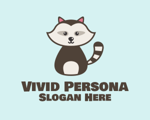 Character - Cute Racoon Character logo design