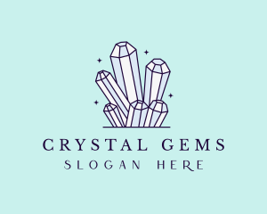 Sparkle Gemstone Crystals logo design