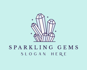 Sparkle Gemstone Crystals logo design