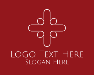 Teleconsult - Medical Technology Cross logo design