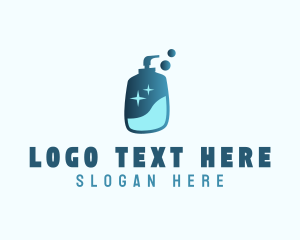 Cleaner - Cleaning Sanitation Bottle logo design