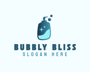 Cleaning Sanitation Bottle logo design