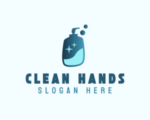 Cleaning Sanitation Bottle logo design