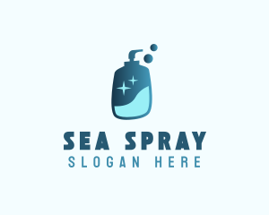 Cleaning Sanitation Bottle logo design