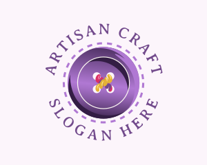 Crafty - Handmade Sewing Button logo design