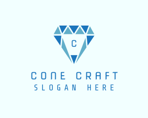 Blue Diamond Jewel logo design