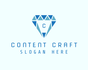 Blue Diamond Jewel logo design