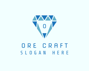 Blue Diamond Jewel logo design