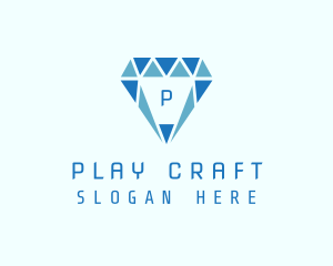 Blue Diamond Jewel logo design