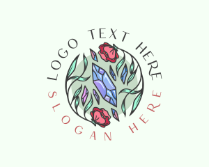 Floral Crystal Jewelry Logo