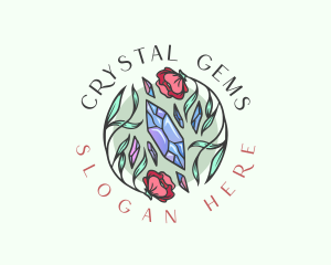 Floral Crystal Jewelry logo design