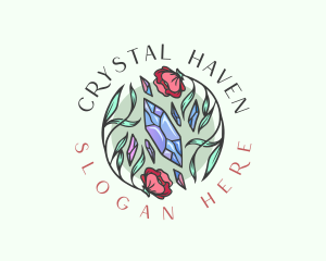 Floral Crystal Jewelry logo design