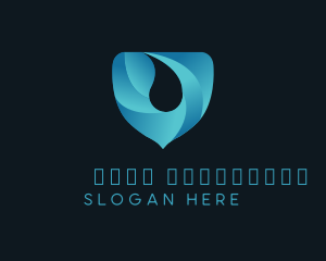 Water Droplet Shield Logo