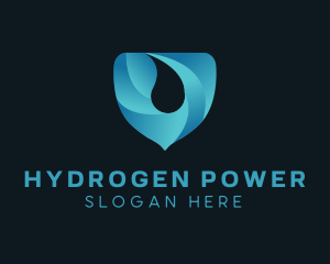 Water Droplet Shield logo design