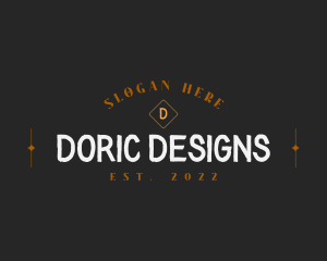 Retro Hipster Designer logo design