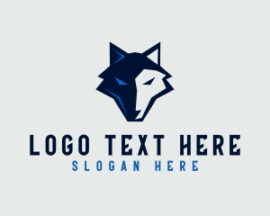 Husky - Wolf Wildlife Animal logo design