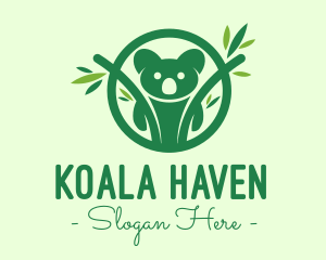 Green Forest Koala logo design