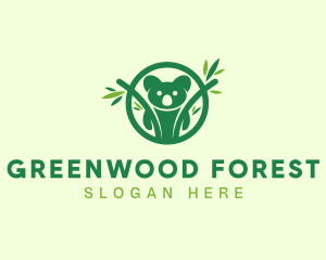 Green Forest Koala logo design